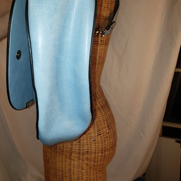 Melie Biaco Women's Vegan Blue Leather Shoulder Bag/Crossbody w/Gold Hardware - Picture 6 of 15